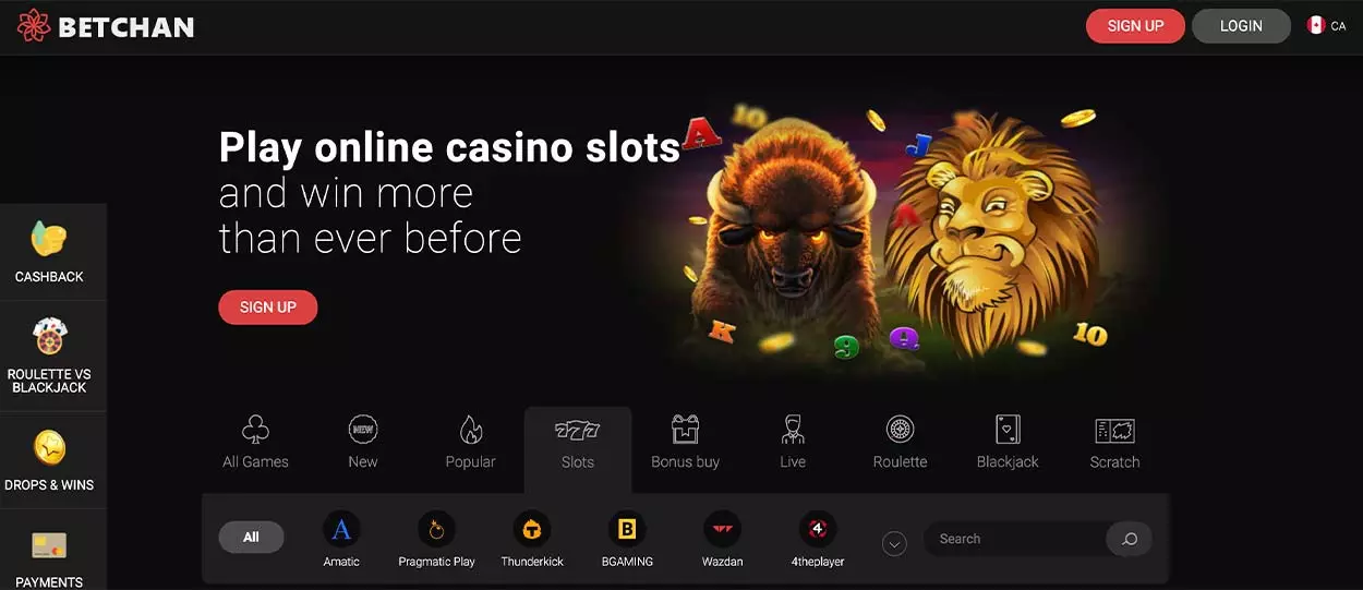 Betchan casino games and online slots