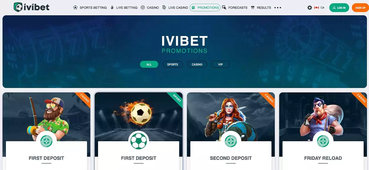 Ivibet bonuses, promotions and bonus codes for Canadian players