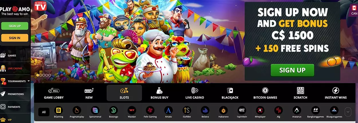 Playamo casino slot games for newbies and high rollers.