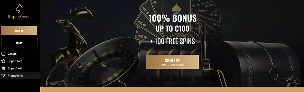 SuperSeven Casino online gambling site home page